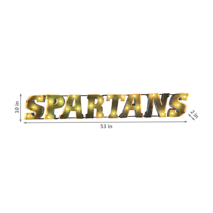Michigan State Spartans lighted metal retro sign