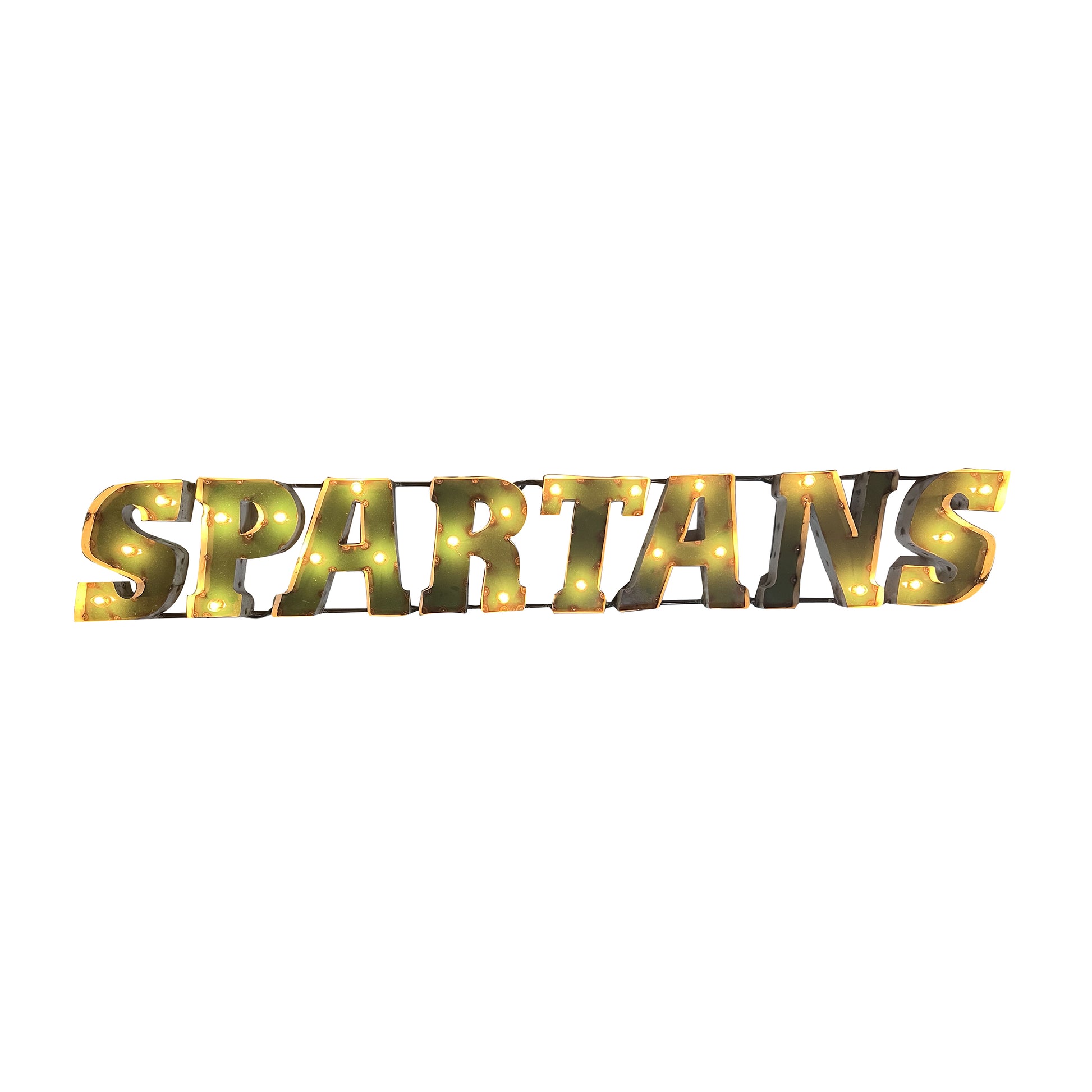 Michigan State Spartans lighted metal sign