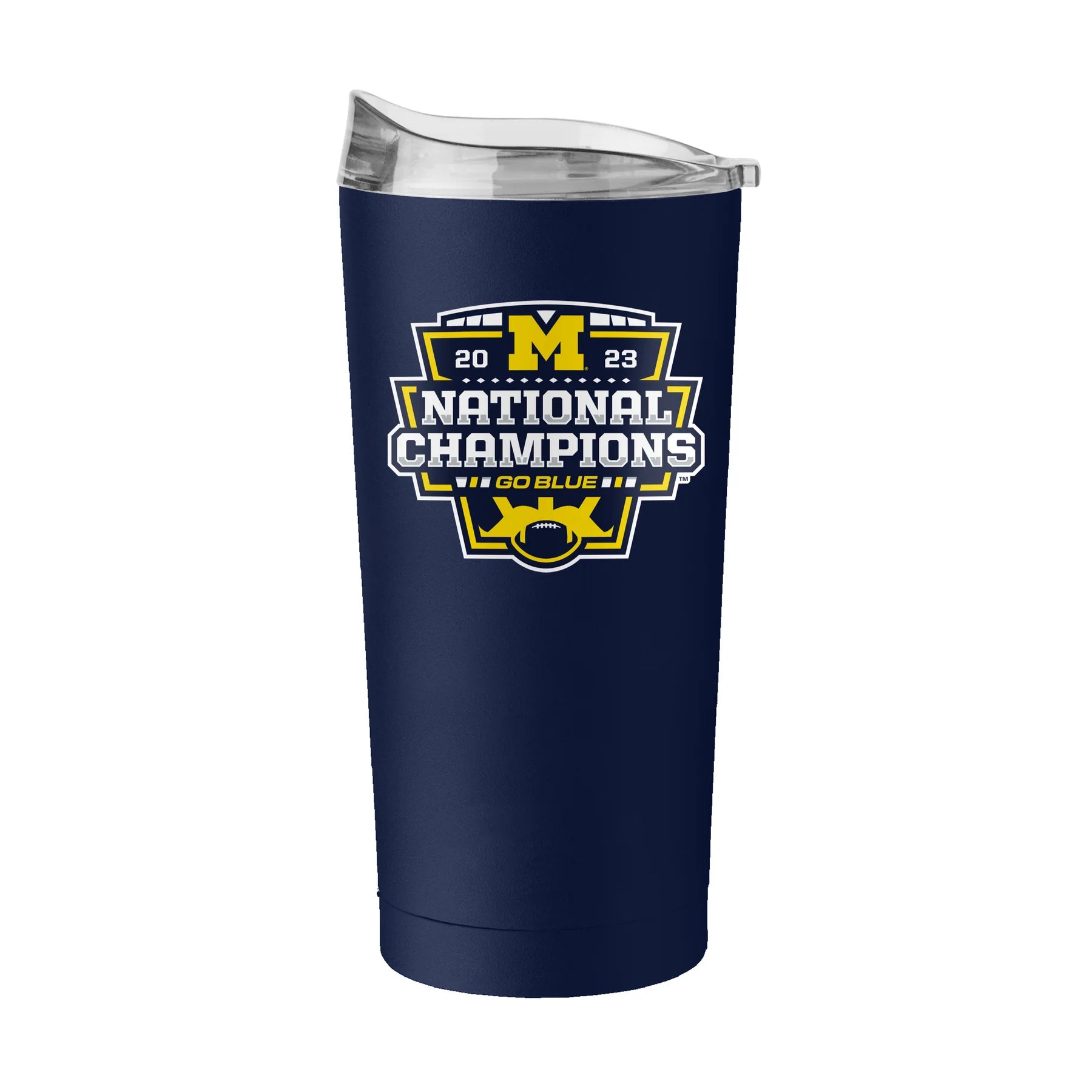 Michigan Wolverines 2023 National Champs 20 oz travel tumbler