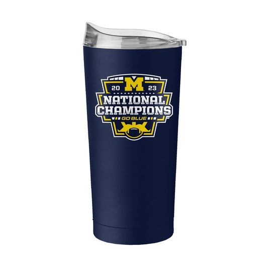 Michigan Wolverines 2023 National Champs 20 oz travel tumbler