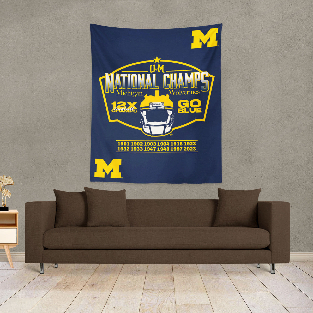 Michigan Wolverines NCAA Football Champs T10 Wall Hanging 1