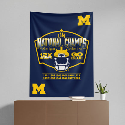 Michigan Wolverines NCAA Football Champs T10 Wall Hanging