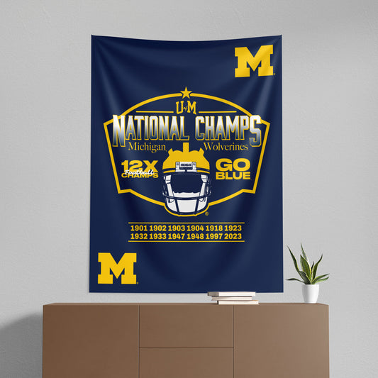 Michigan Wolverines NCAA Football Champs T10 Wall Hanging