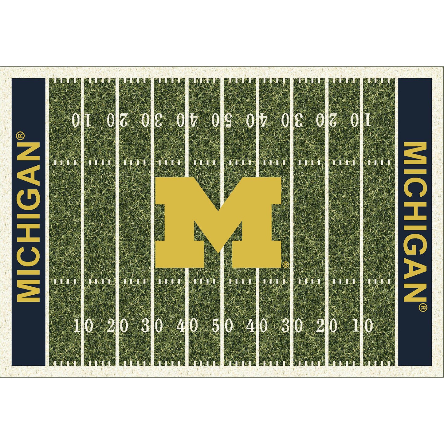 Michigan Wolverines home field style area rug