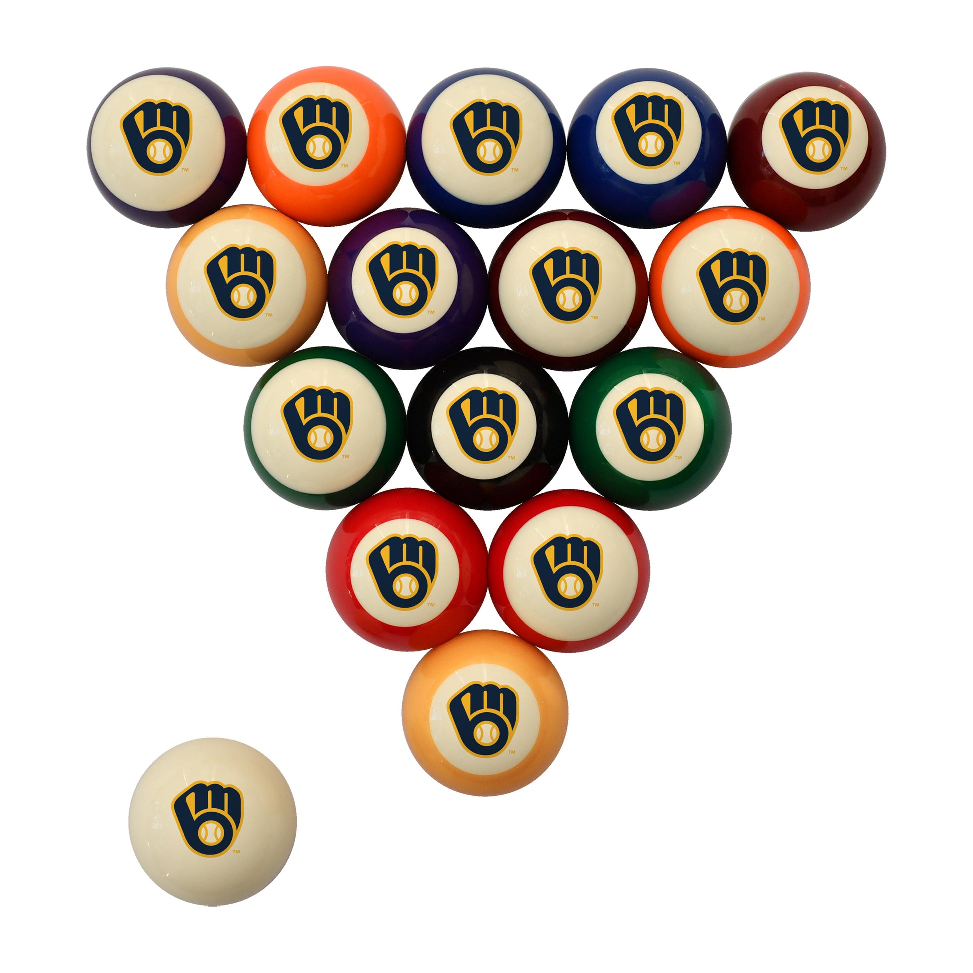 Milwaukee Brewers logo billiards balls