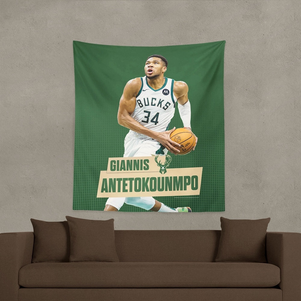 Milwaukee Bucks Giannis Antetokounmpo wall hanging