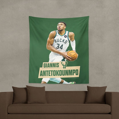 Milwaukee Bucks Giannis Antetokounmpo wall hanging