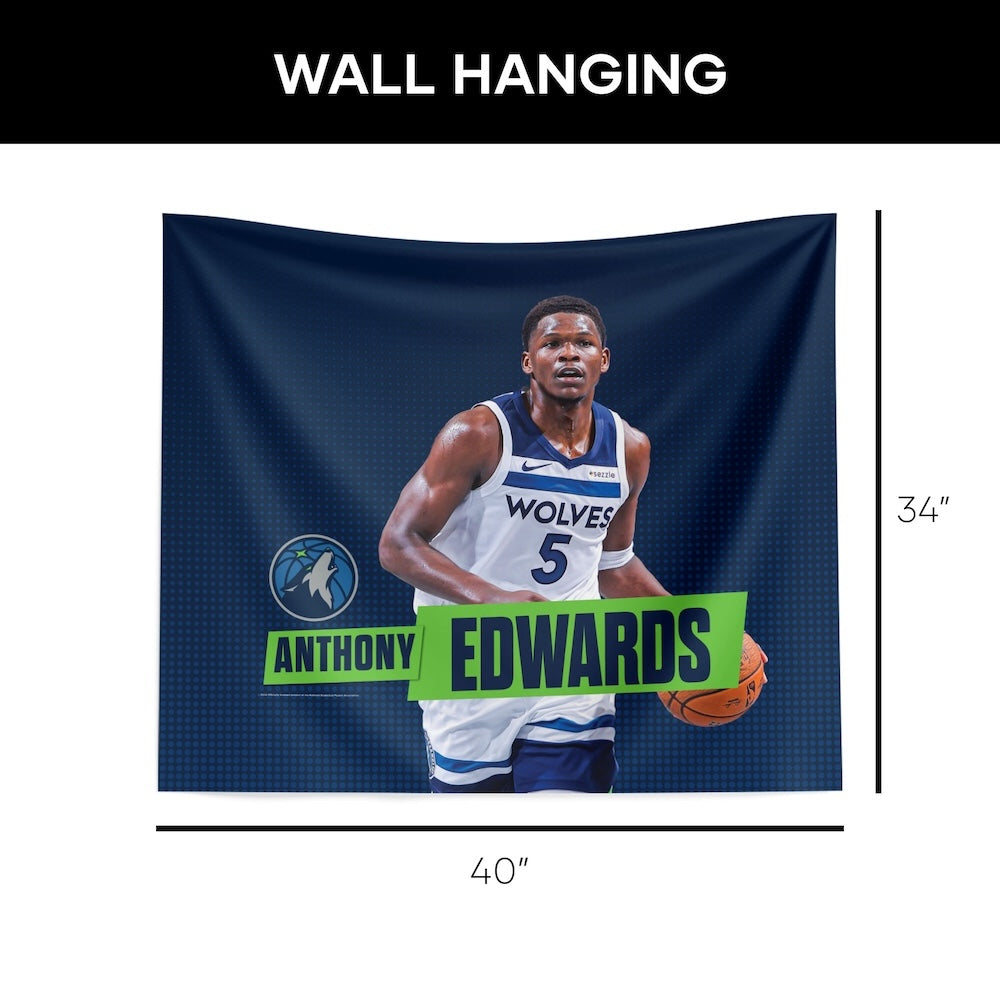 Minnesota Timberwolves Anthony Edwards wall hanging dimensions