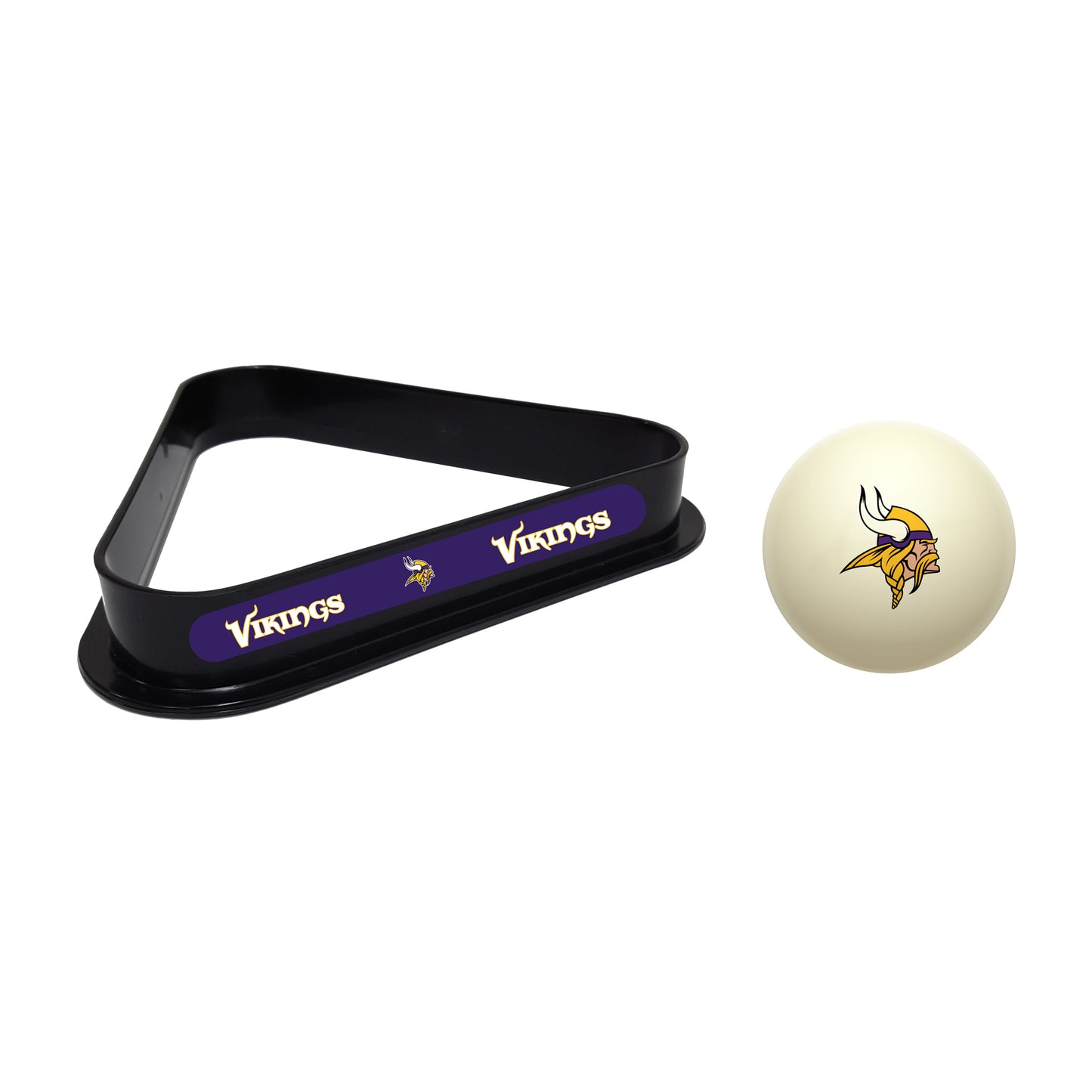Minnesota Vikings cue ball and triangle