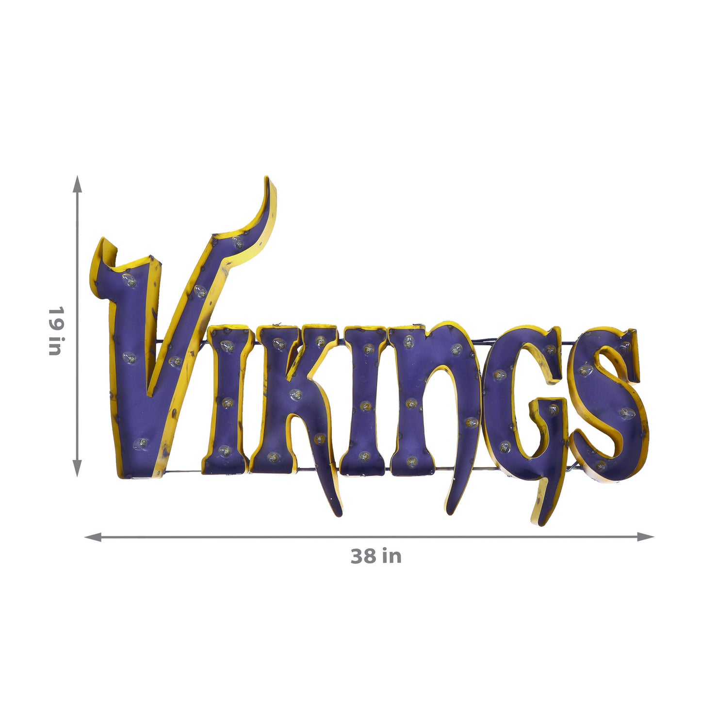 Minnesota Vikings lighted metal retro sign