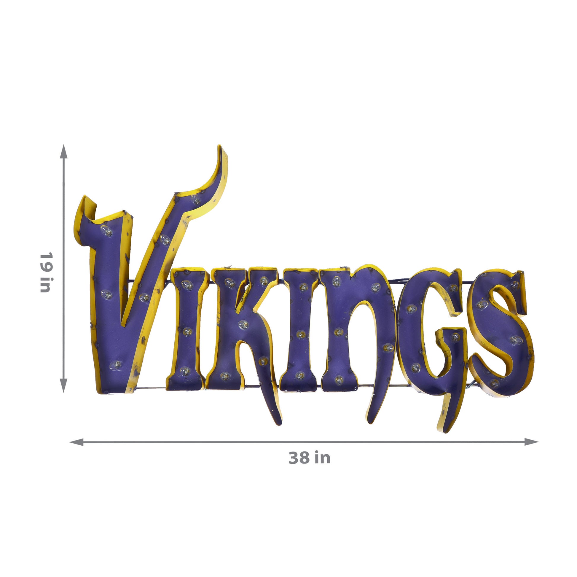 Minnesota Vikings lighted metal retro sign