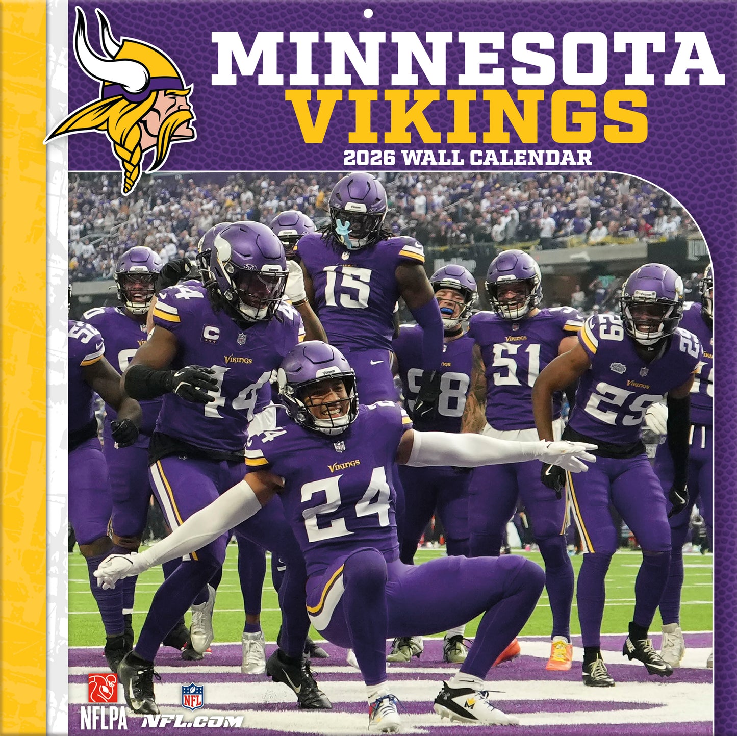 Minnesota Vikings Team Photos Wall Calendar