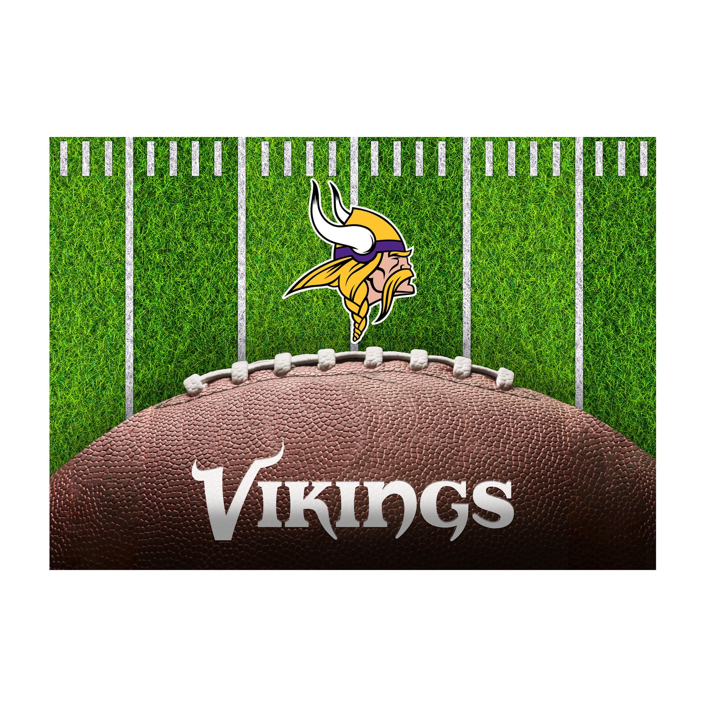 Minnesota Vikings washable football field rug