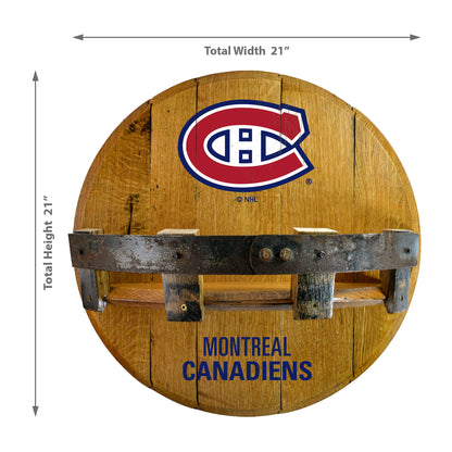 Montreal Canadiens whiskey barrel shelf dimensions