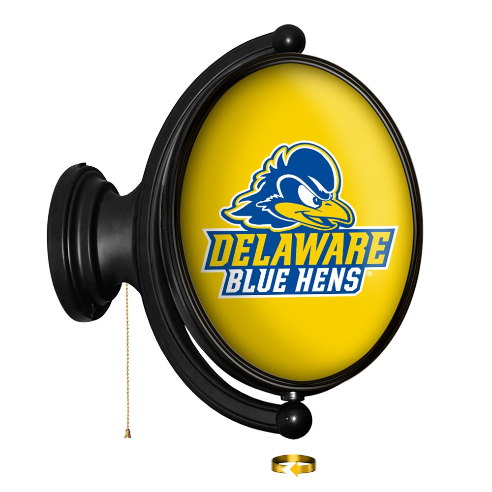 Delaware Blue Hens Oval Rotating Wall Sign