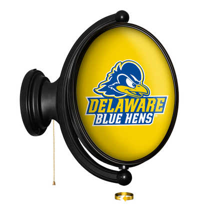 Delaware Blue Hens Oval Rotating Wall Sign