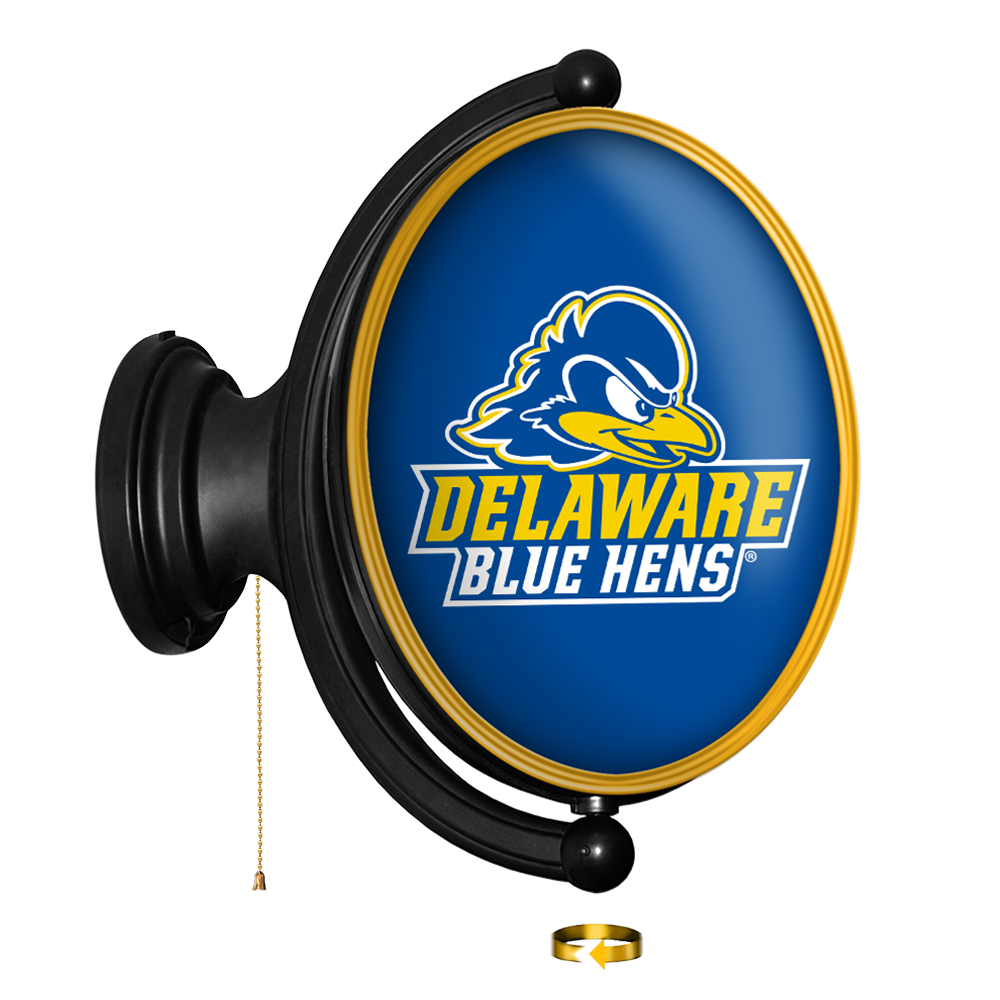Delaware Blue Hens Oval Rotating Wall Sign