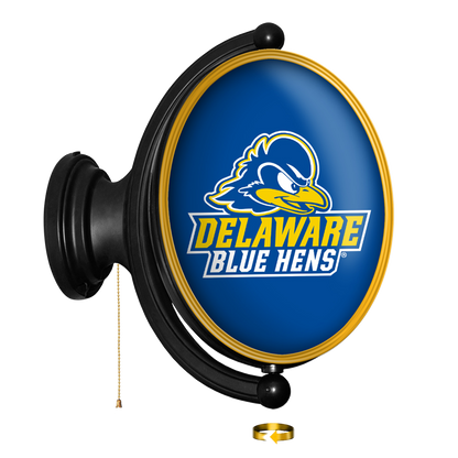 Delaware Blue Hens Oval Rotating Wall Sign