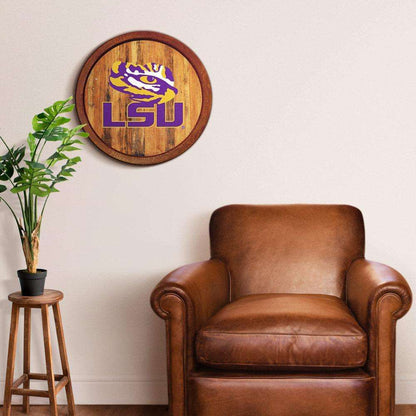 LSU Tigers Barrel Top Sign Room View