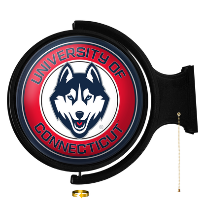 Connecticut Huskies Round Rotating Wall Sign Red
