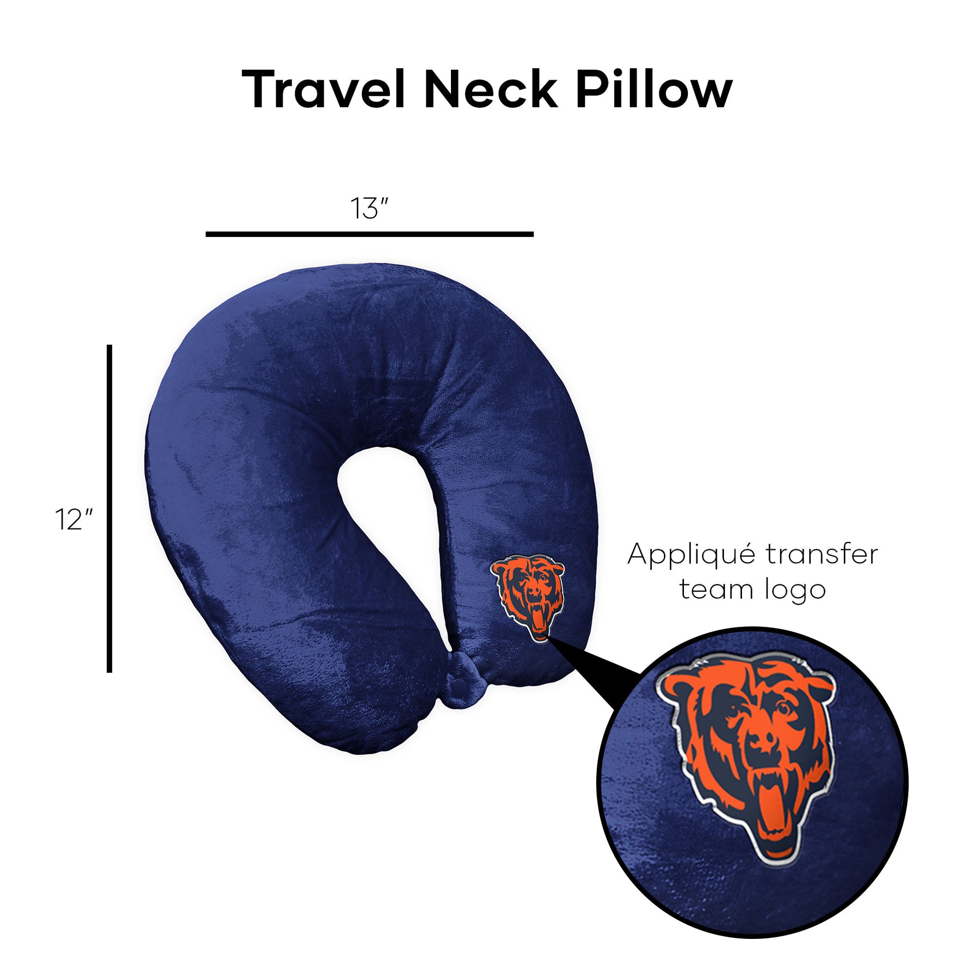 Chicago Bears Travel Roll Pillow Dimensions