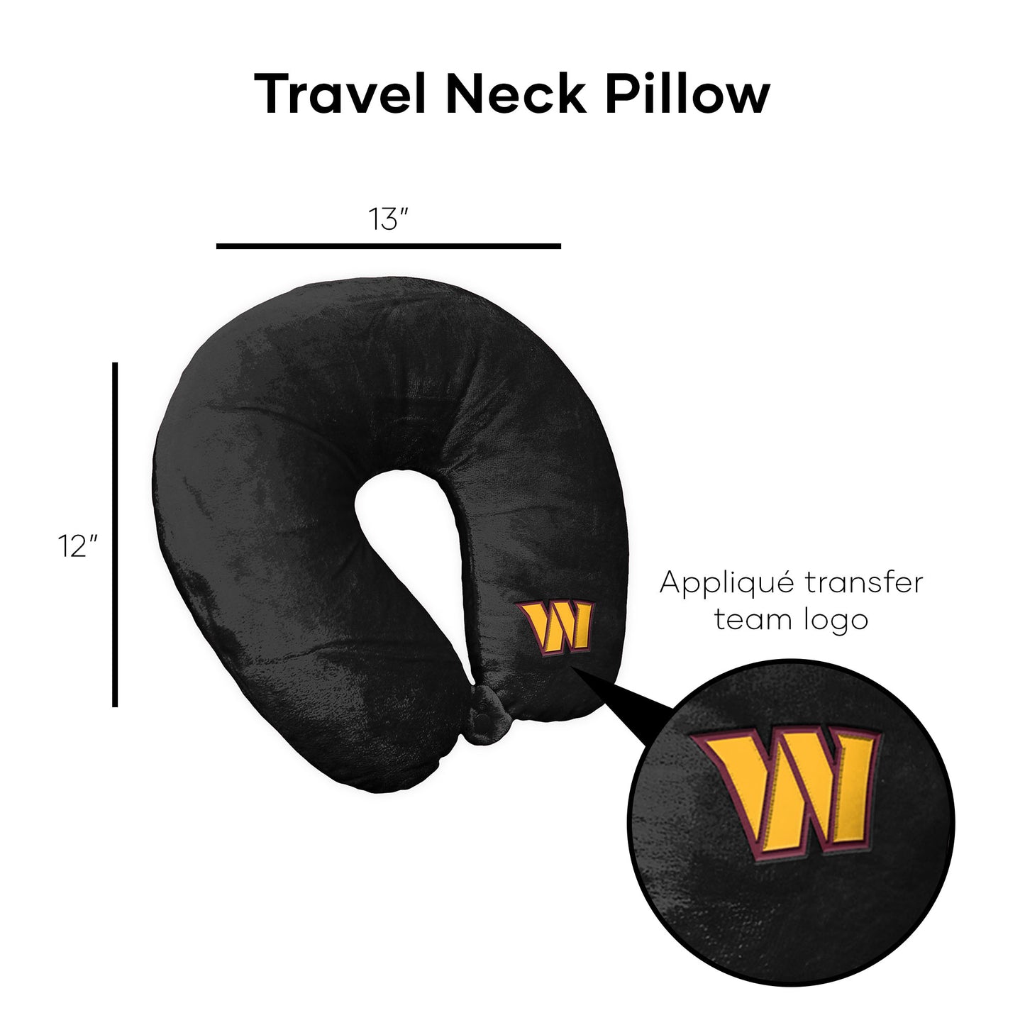 Washington Commanders Travel Roll Pillow Dimensions