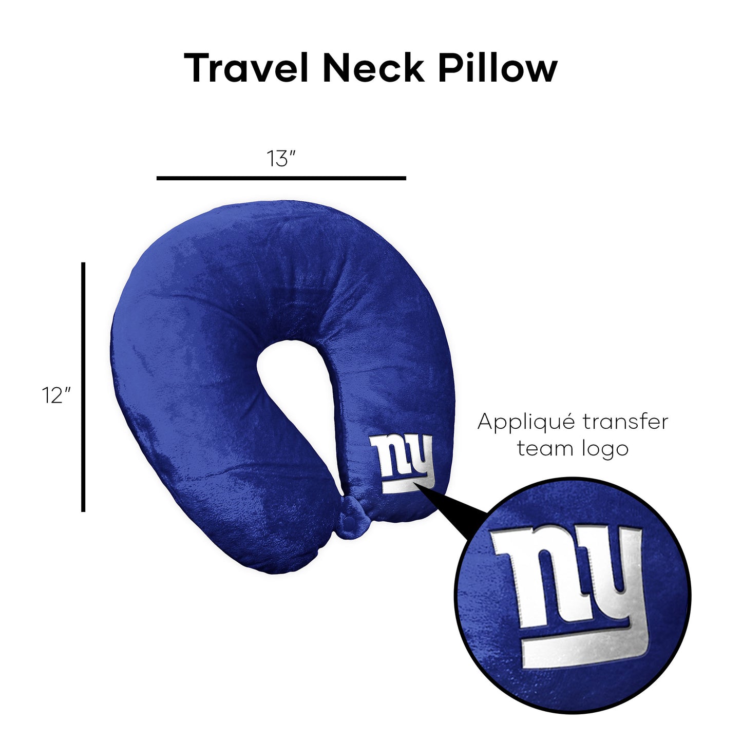 New York Giants Travel Roll Pillow Dimensions