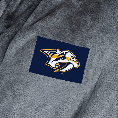 Nashville Predators silk touch charcoal bathrobe logo patch