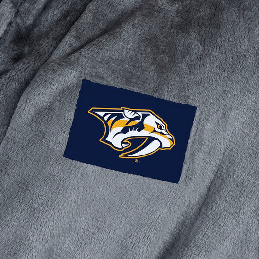 Nashville Predators silk touch charcoal bathrobe logo patch