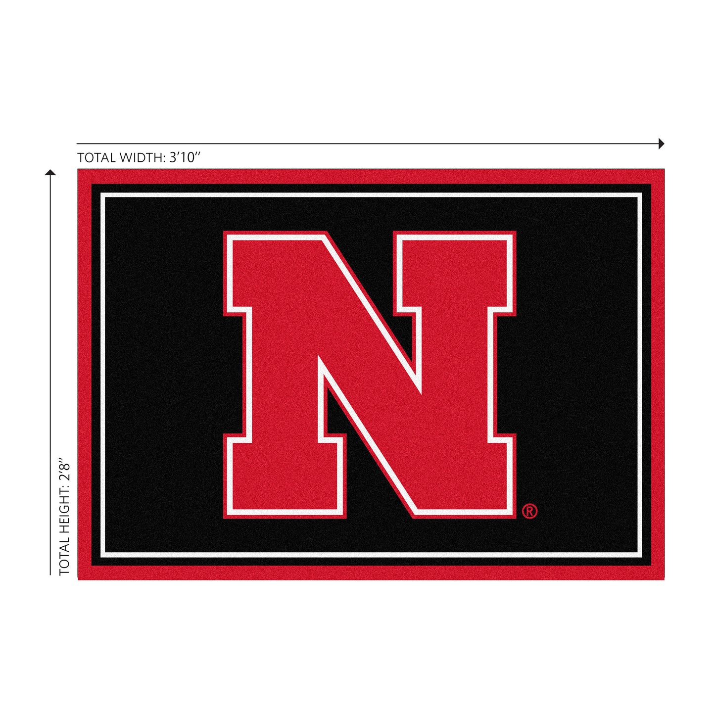 Nebraska Cornhuskers Welcome Mat Dimensions