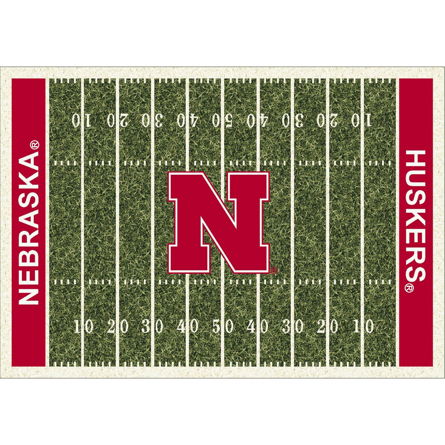 Nebraska Cornhuskers home field style area rug