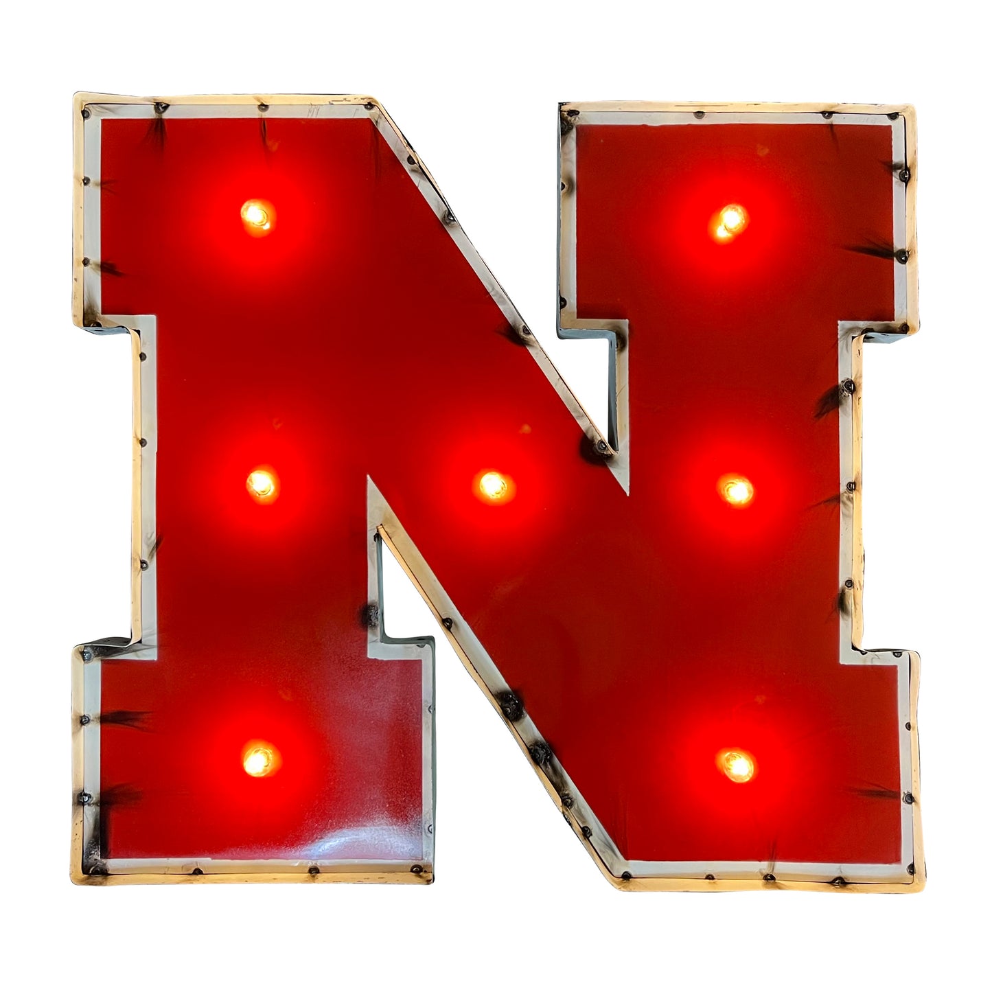 Nebraska Cornhuskers logo lighted metal sign