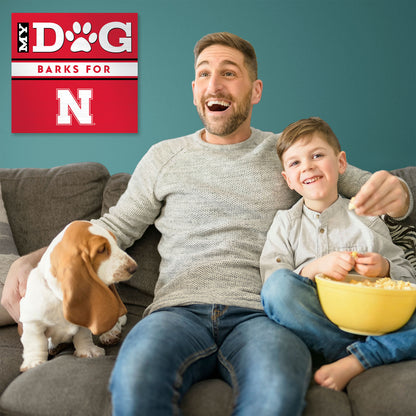Nebraska Cornhuskers my dog art sign