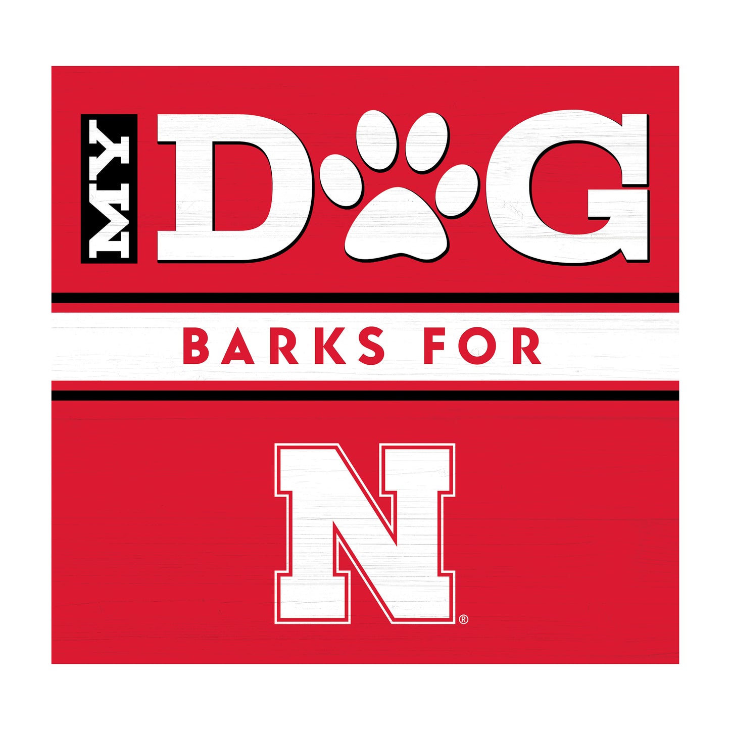 Nebraska Cornhuskers dog sign