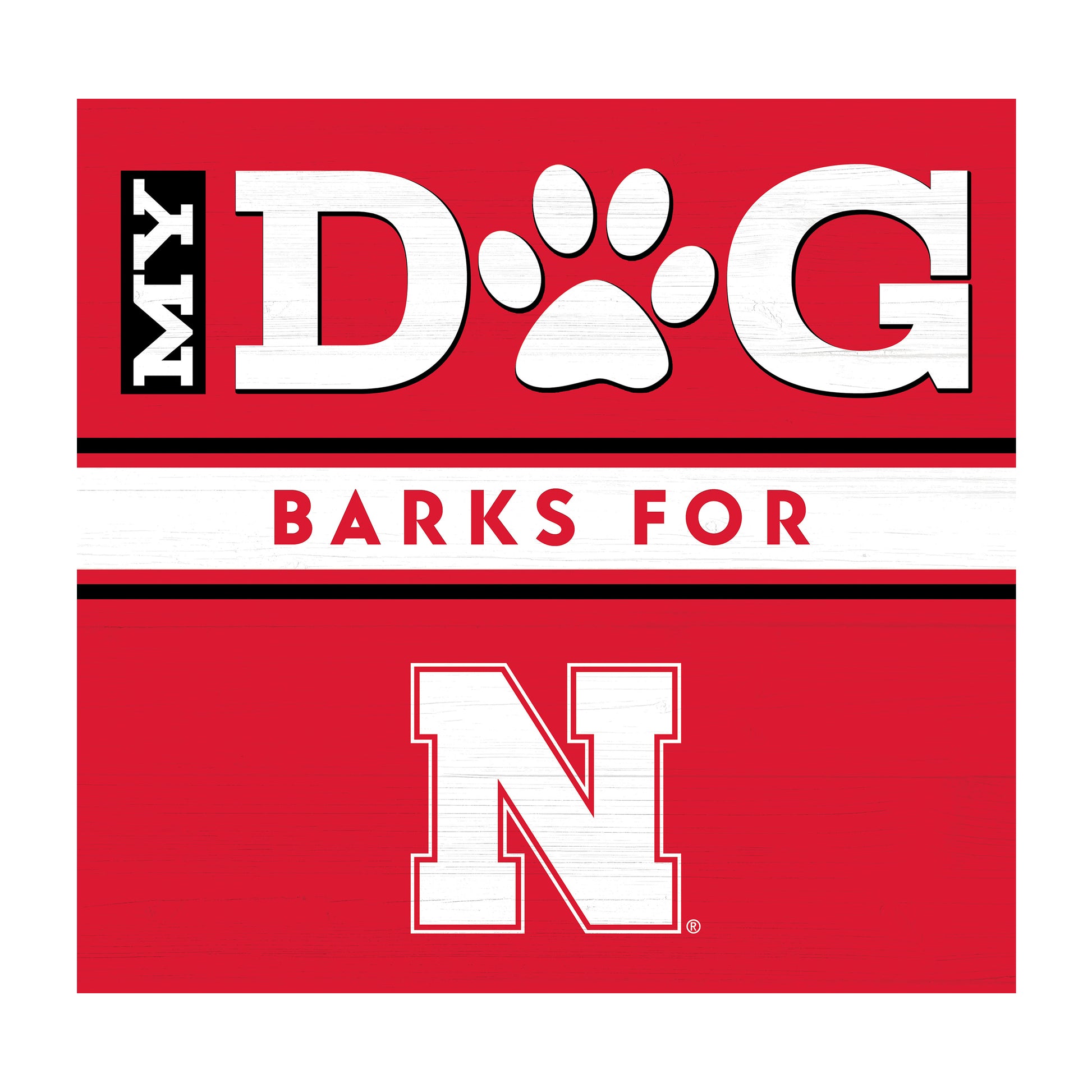 Nebraska Cornhuskers dog sign