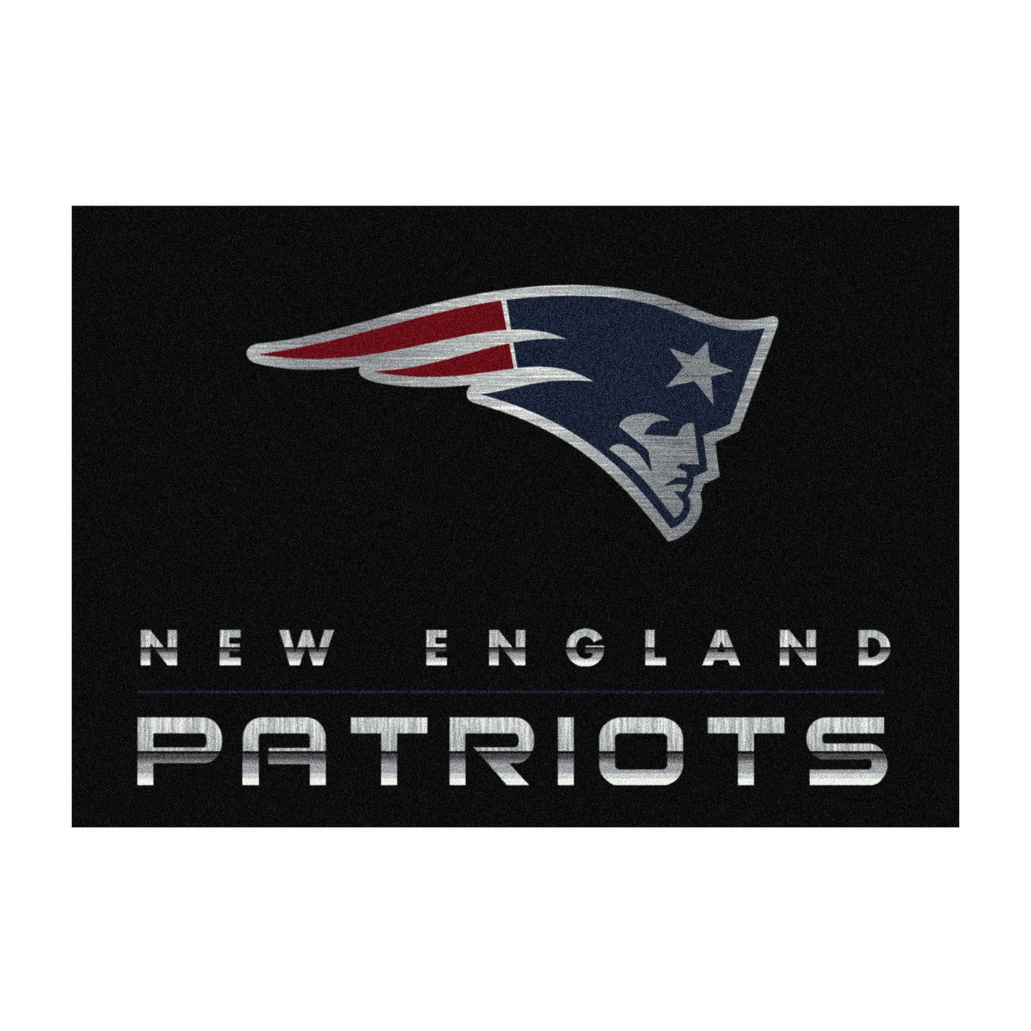 New England Patriots chrome style area rug