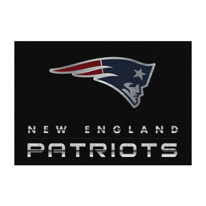 New England Patriots chrome style area rug