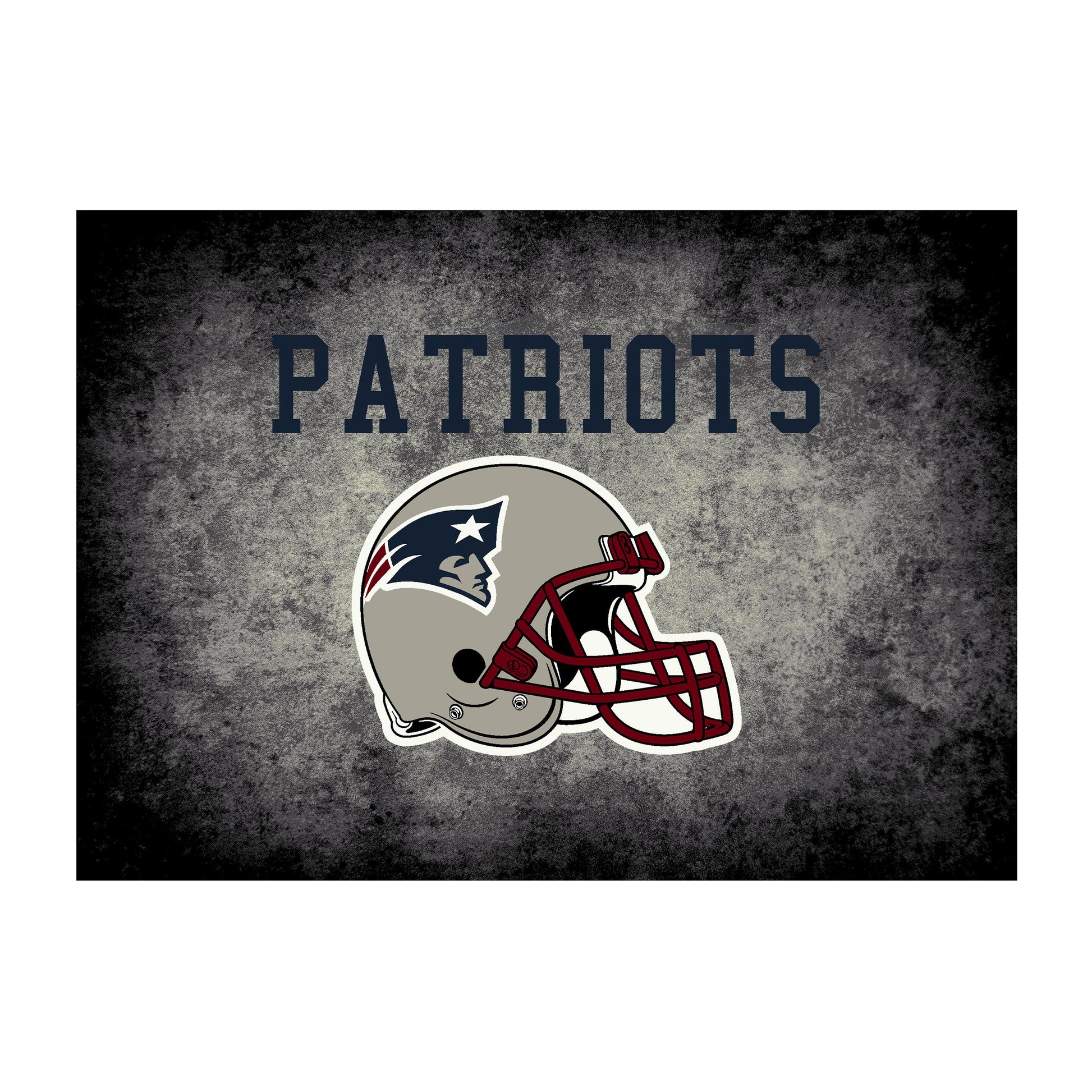 New England Patriots distressed style area rug