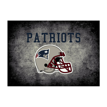 New England Patriots distressed style area rug