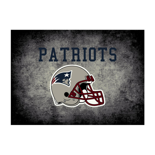 New England Patriots distressed style area rug