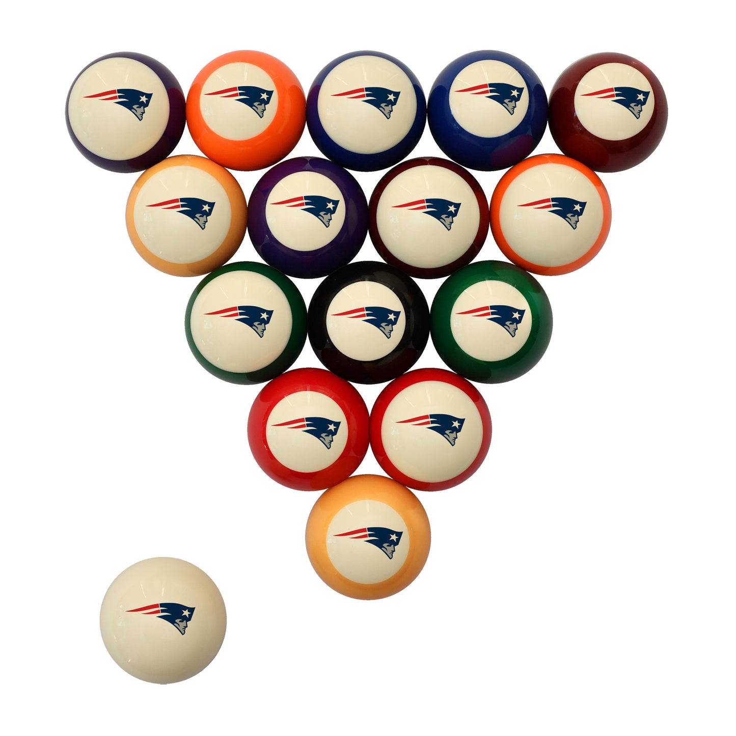 New England Patriots logo billiards balls