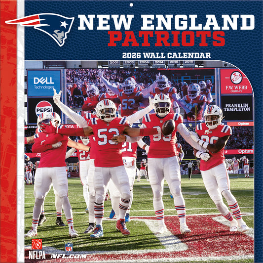 New England Patriots Team Photos Wall Calendar