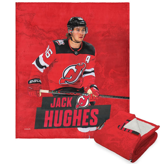 New Jersey Devils Jack Hughes Sherpa Blanket