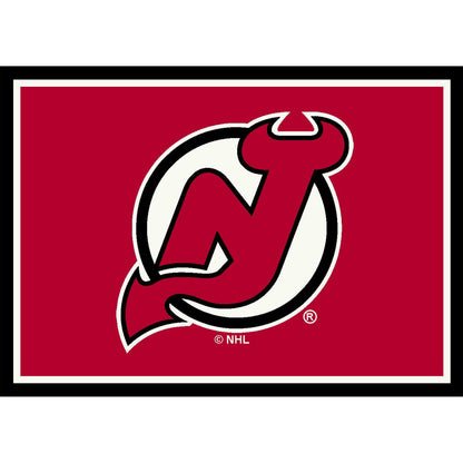 New Jersey Devils distressed style area rug
