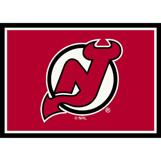 New Jersey Devils distressed style area rug