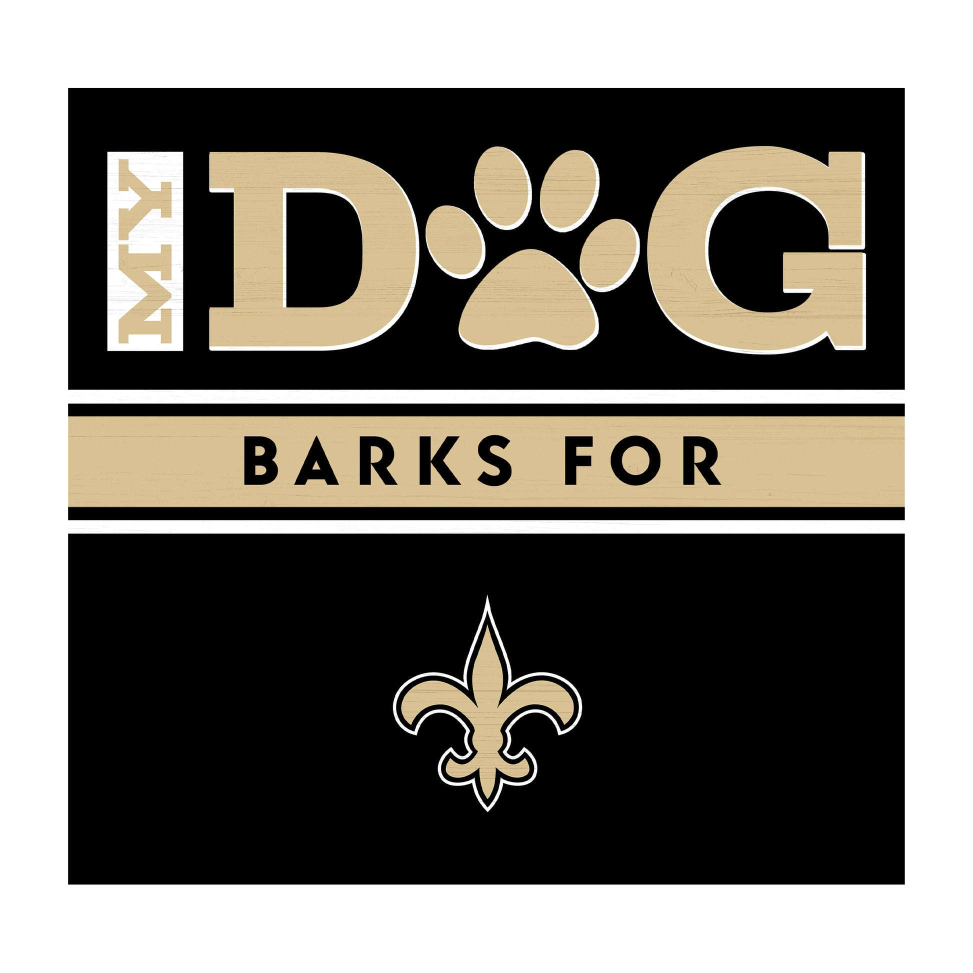 New Orleans Saints dog sign