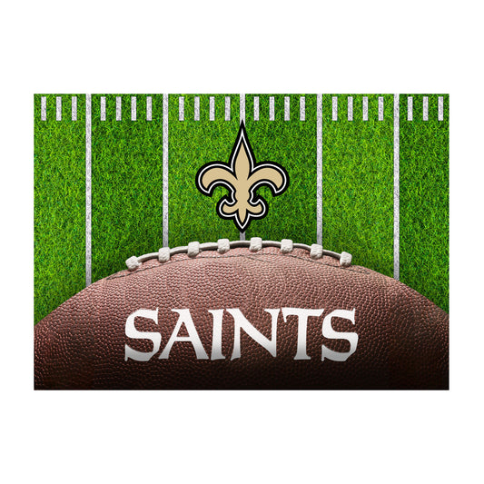 New Orleans Saints washable football field rug