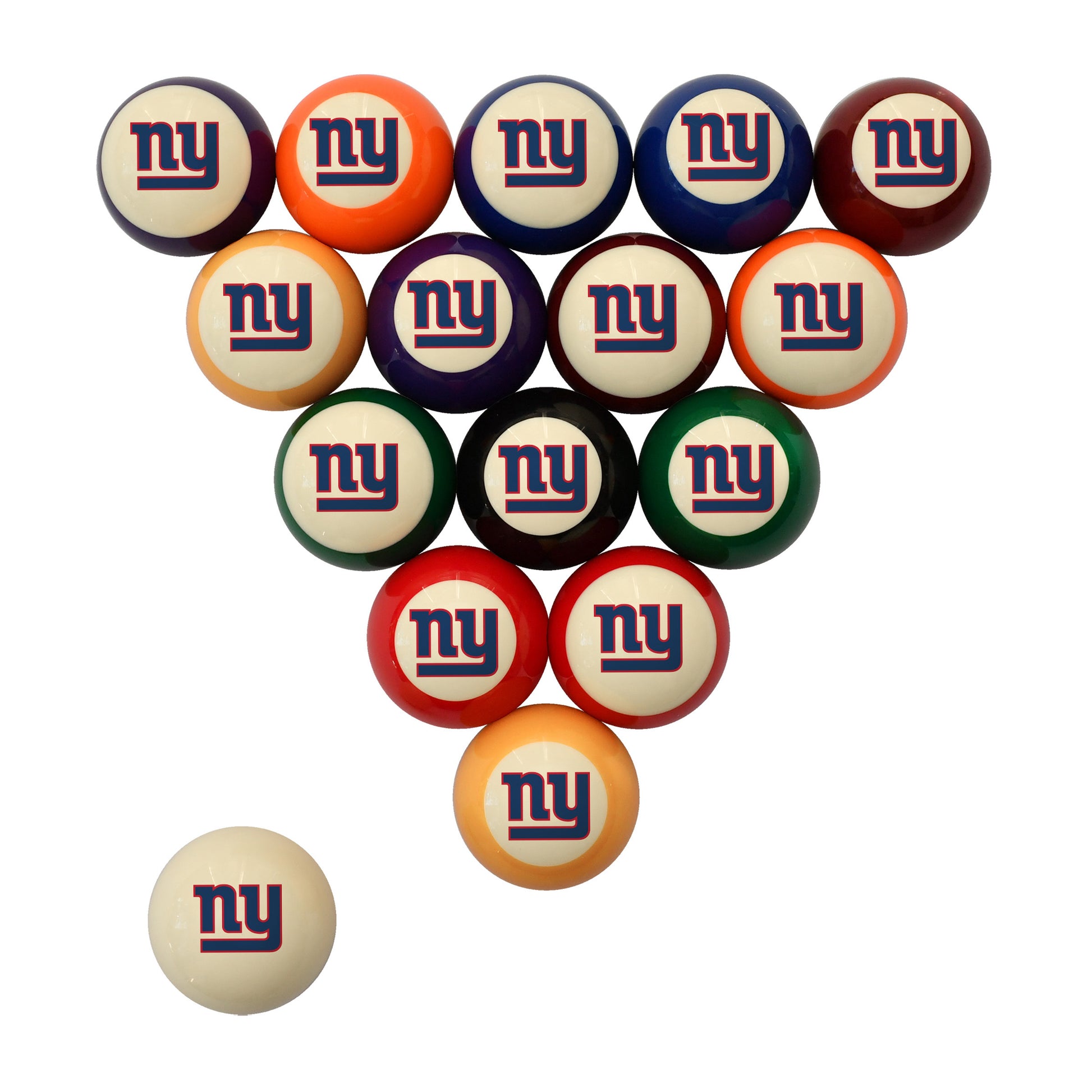 New York Giants logo billiards balls