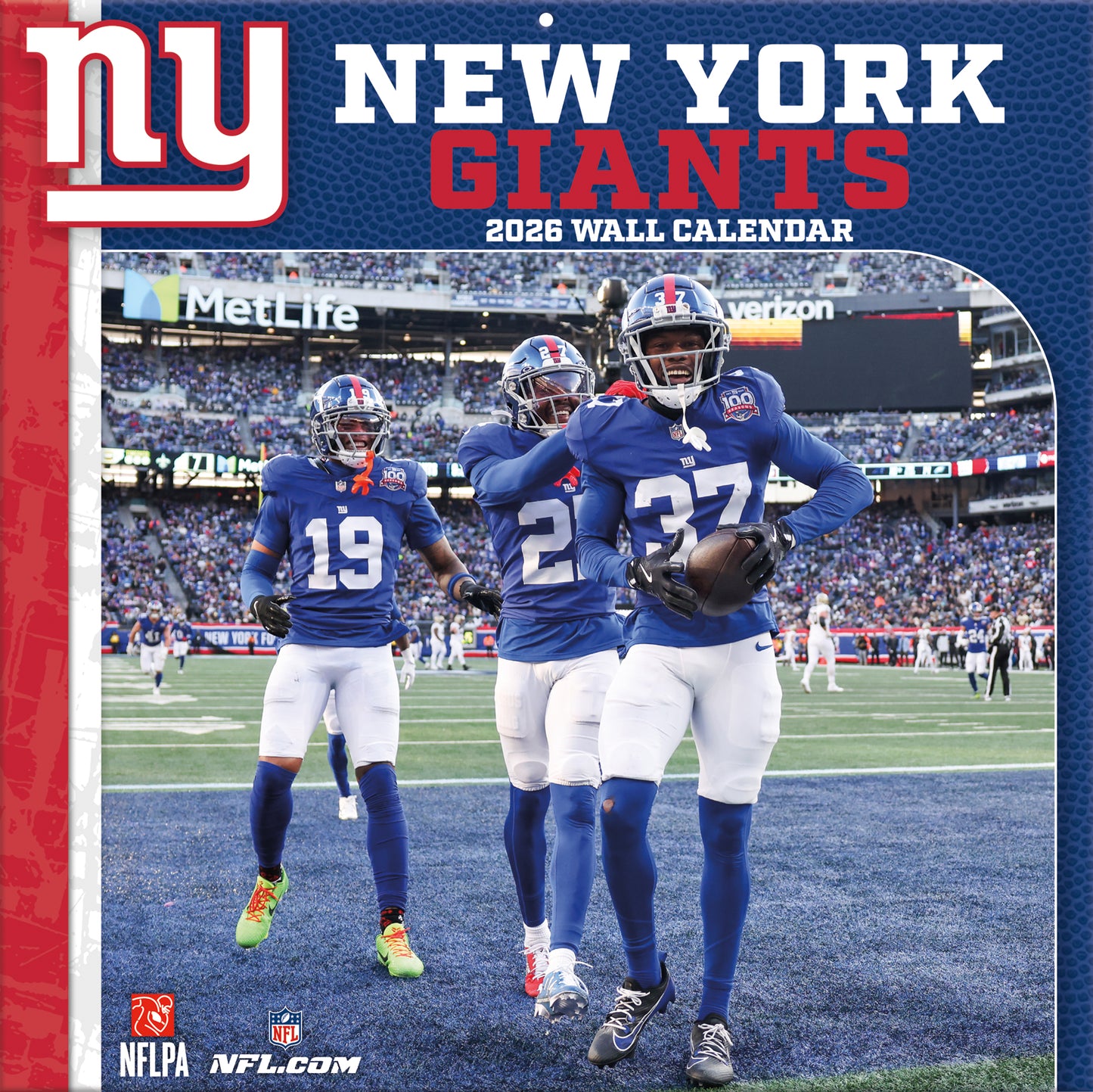New York Giants Team Photos Wall Calendar
