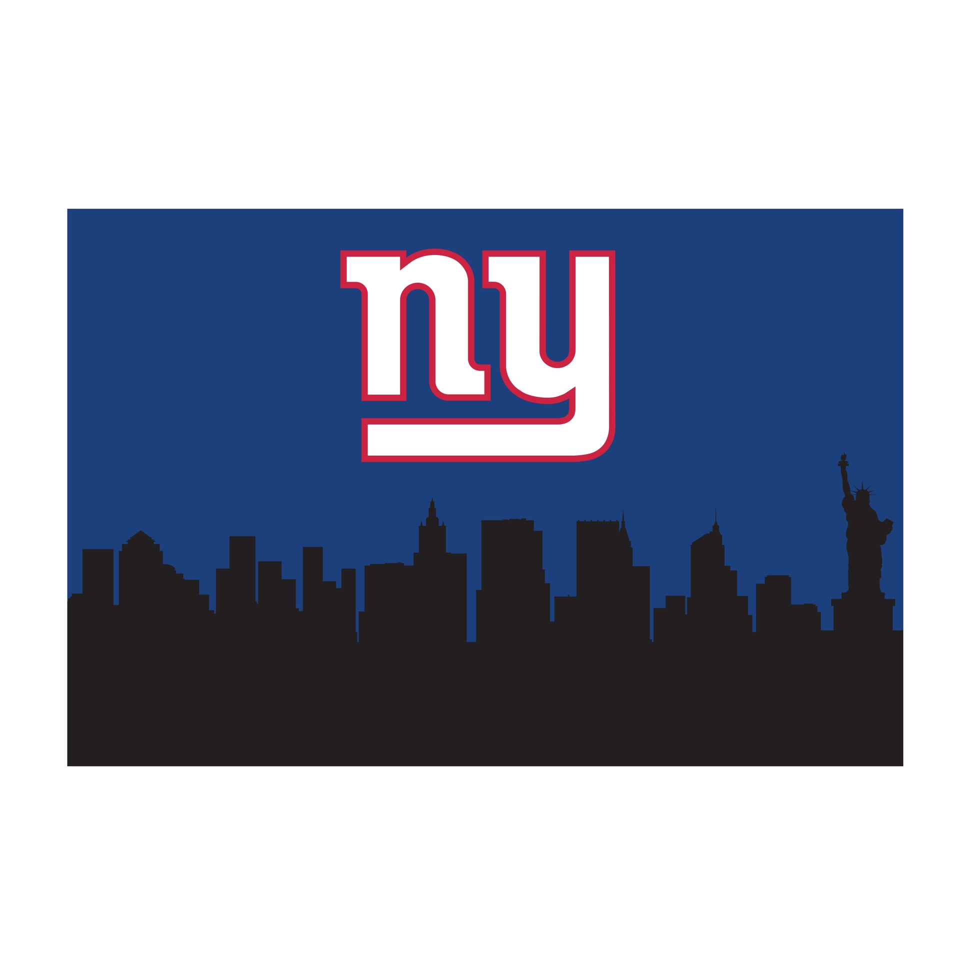 New York Giants washable cityscape rug